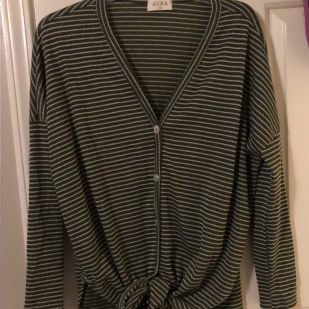 Waffle knit tie top